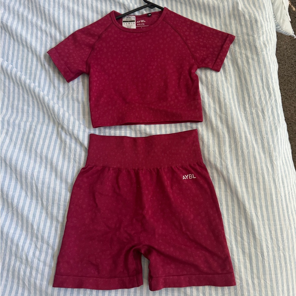 AYBL Women's High-Waist Maroon Active Shorts